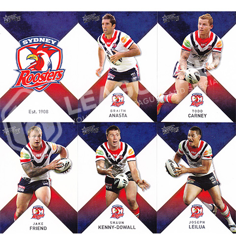 2011 Select Strike 161-172 Common Team Set Sydney Roosters