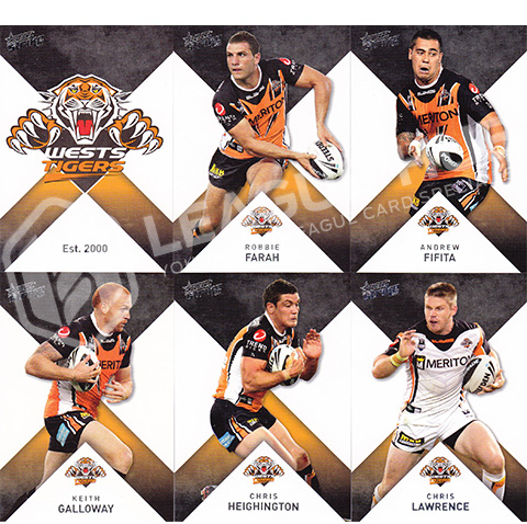 2011 Select Strike 185-196 Common Team Set Wests Tigers