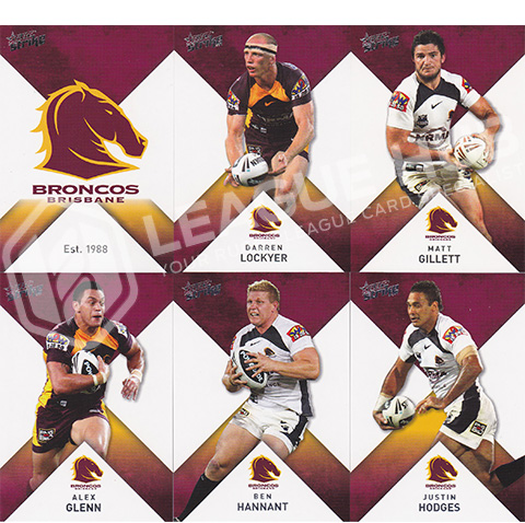 2011 Select Strike 5-16 Common Team Set Brisbane Broncos