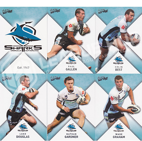 2011 Select Strike 41-52 Common Team Set Cronulla Sharks
