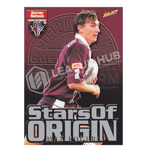 2000 Select NRL S15 Stars of Origin Mat Rogers
