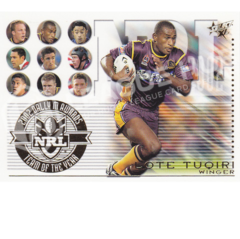 2003 Select XL TY2 2002 Team of the Year Lote Tuqiri