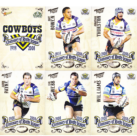 2008 Select Centenary Common Team Set North Queensland Cowboys