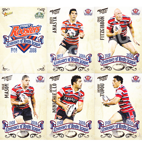 2008 Select Centenary Common Team Set Sydney Roosters