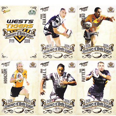 2008 Select Centenary Common Team Set Wests Tigers