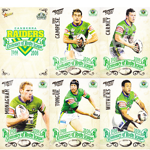 2008 Select Centenary Common Team Set Canberra Raiders