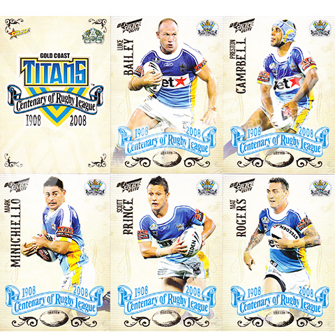 2008 Select Centenary Common Team Set Gold Coast Titans