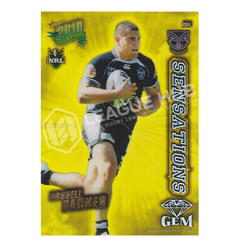 2010 Select Champions S30 Sensations Gems Russell Packer