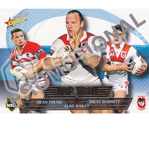 2006 Select Accolade TT11 Promotional Card Top Trio St George Dragons