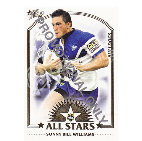 2006 Select Invincible AS2 Promotional Card All Stars Sonny Bill Williams