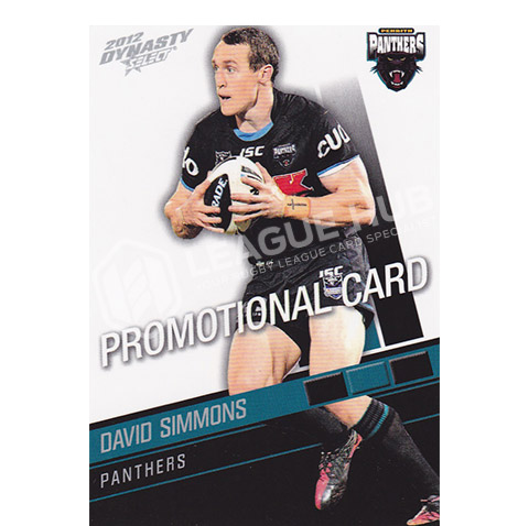 2012 Select Dynasty 133 Promotional Common Card David Simmons