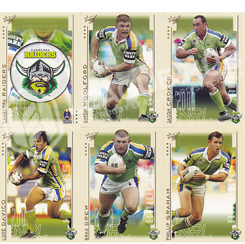 2003 Select XL 27-38 Common Team Set Canberra Raiders