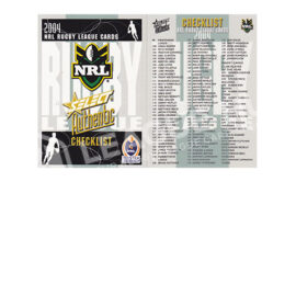 2004 Select Authentic 1-2 Checklist Cards