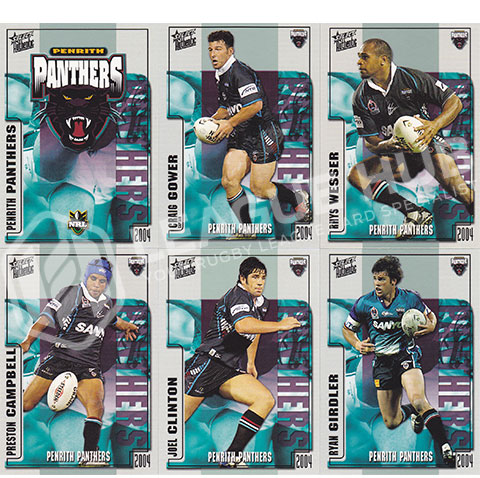 2004 Select Authentic 99-110 Common Team Set Penrith Panthers