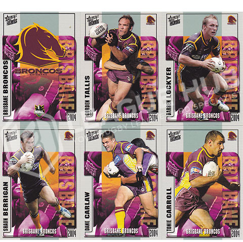 2004 Select Authentic 3-14 Common Team Set Brisbane Broncos