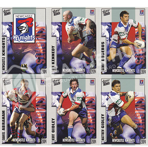 2004 Select Authentic 51-62 Common Team Set Newcastle Knights