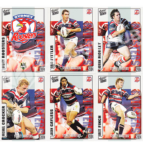 2004 Select Authentic 147-158 Common Team Set Sydney Roosters