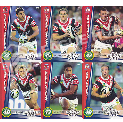 2014 ESP Power Play 170-182 Common Team Set Sydney Roosters