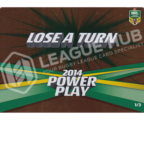 2014 ESP Power Play 1/3 Lose a Turn Bronze Penalty Card