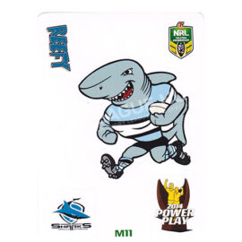 2014 ESP Power Play M11 Mascot Jigsaw Puzzle Sticker Reefy Cronulla Sharks