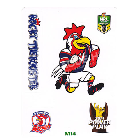 2014 ESP Power Play M14 Mascot Jigsaw Puzzle Sticker Rocky Sydney Roosters