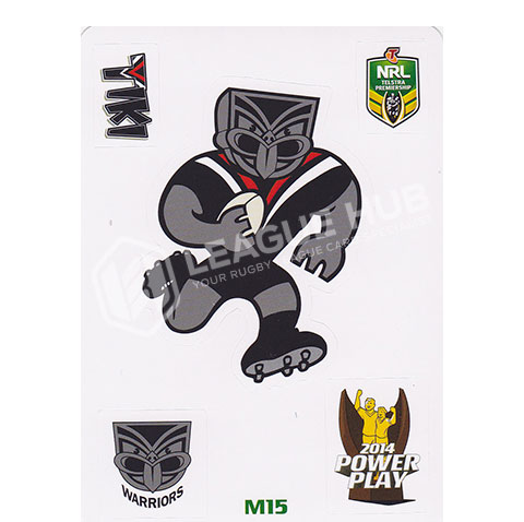 2014 ESP Power Play M15 Mascot Jigsaw Puzzle Sticker Tiki New Zealand Warriors