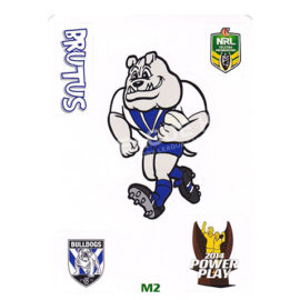 2014 ESP Power Play M2 Mascot Jigsaw Puzzle Sticker Brutus Canterbury Bulldogs