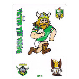 2014 ESP Power Play M3 Mascot Jigsaw Puzzle Sticker Victor the Viking Canberra Raiders