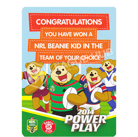 2014 ESP Power Play NRL Beanie Kid Redemption Card #426/500