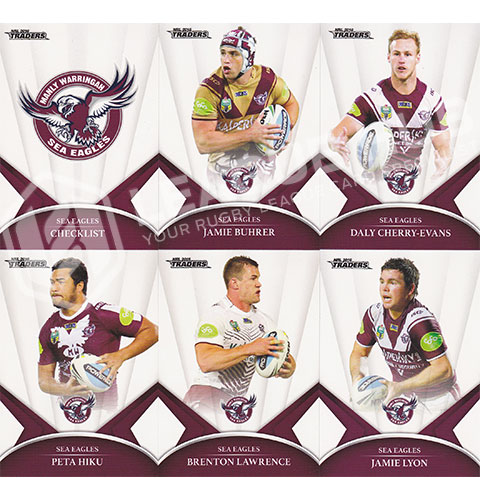 2016 ESP Traders 51-60 Common Team Set Manly Sea Eagles