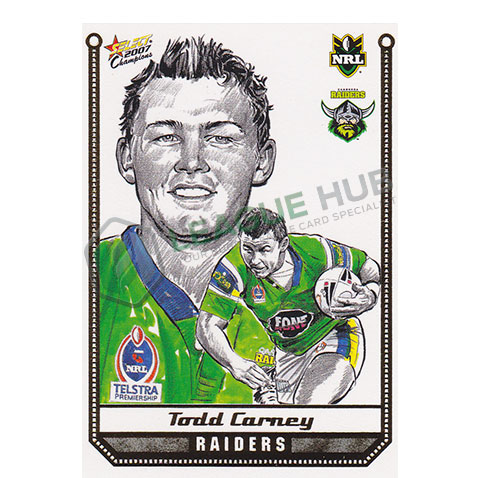 2007 Select Champions SK6 Sketch Card Todd Carney