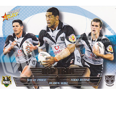 2006 Select Accolade TT14 Top Trio New Zealand Warriors
