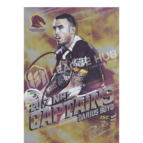 2017 ESP Elite C1 2017 NRL Captains Darius Boyd Artist Signature