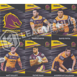 2020 NRL Traders PS001-PS010 Black Parallel Team Set Brisbane Broncos