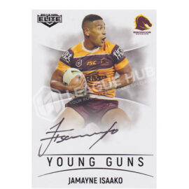 2019 NRL Elite YG1 Young Guns Signature White Jamayne Isaako