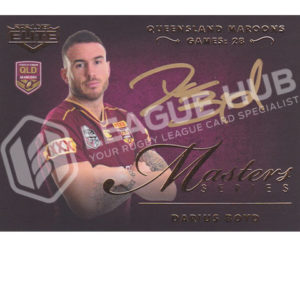 2021 NRL Elite MSS2 Masters Series Signature Darius Boyd Queensland #052/110