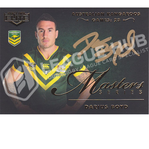 2021 NRL Elite MSS1 Masters Series Signature Darius Boyd Australia #032/110
