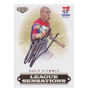 2019 NRL Elite LS8 League Sensations Signature White David Klemmer #040/90