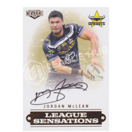 2019 NRL Elite LS9 League Sensations Signature White Jordan McLean #045/90