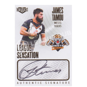 2021 NRL Elite LS16 League Sensation Signature White James Tamou #063/80