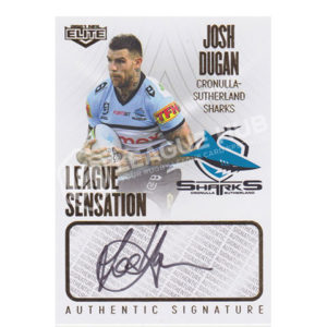 2021 NRL Elite LS4 League Sensation Signature White Josh Dugan #007/80
