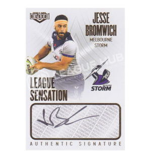 2021 NRL Elite LS7 League Sensation Signature White Jesse Bromwich #012/80