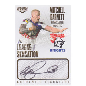 2021 NRL Elite LS8 League Sensation Signature White Mitchell Barnett #053/80