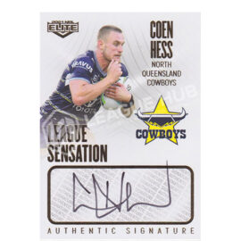 2021 NRL Elite LS9 League Sensation Signature White Coen Hess #066/80