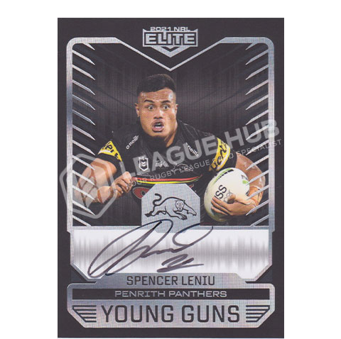 2021 NRL Elite YGB11 Young Guns Signature Black Spencer Leniu #019/110