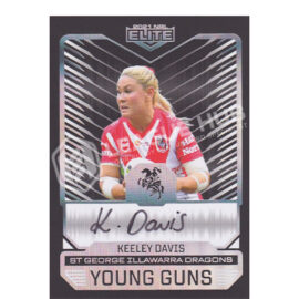 2021 NRL Elite YGB18 Young Guns Signature Black Keeley Davis #056/110