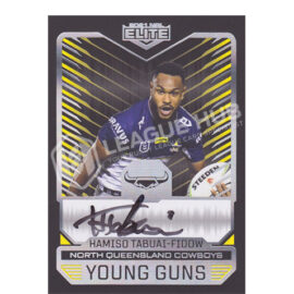 2021 NRL Elite YGB9 Young Guns Signature Black Hamiso Tabu-Fidow #091/110