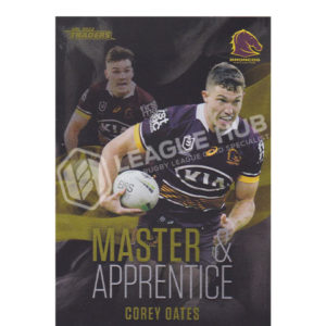 2022 NRL Traders MABK1 Master & Apprentice Black Corey Oates