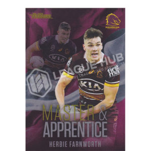 2022 NRL Traders MA2 Master & Apprentice Herbie Farnworth