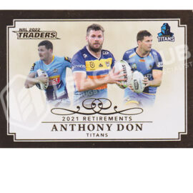 2022 NRL Traders R4 Retirements Anthony Don